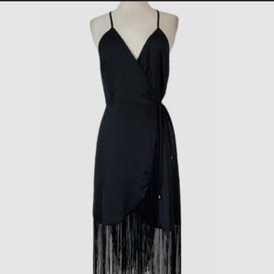 Lovers + Friends satin fringe dress size S